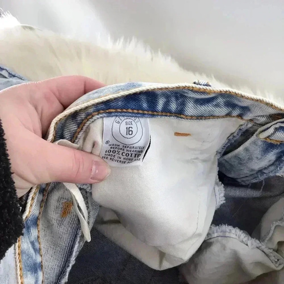 Vintage Gitano Acid Washed Midi Skirt - Size 16 - Picture 5 of 5